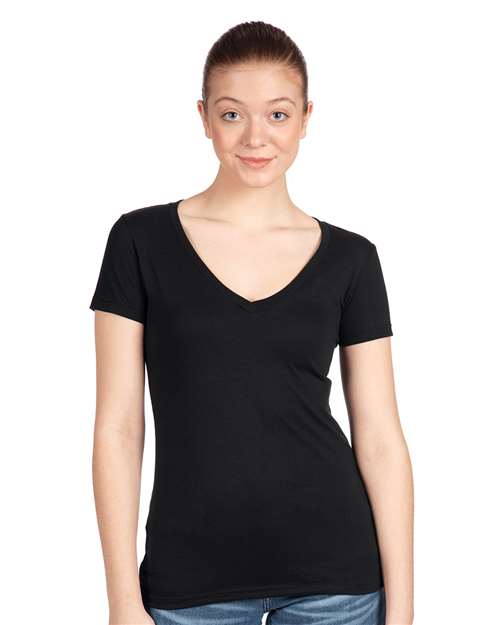 Next Level Women's Ideal V-Neck T-Shirt - 1540 Black
