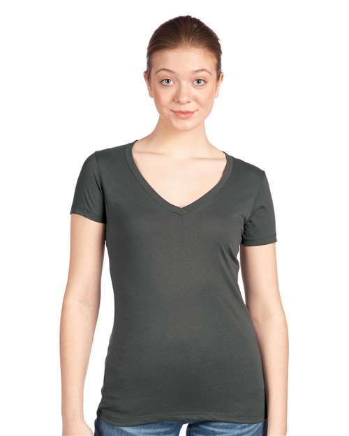 Next Level Women's Ideal V-Neck T-Shirt - 1540 Dark Grey