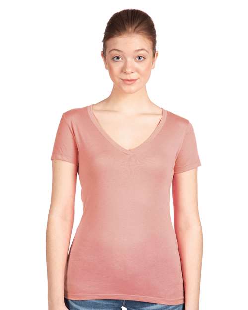 Next Level Women's Ideal V-Neck T-Shirt - 1540 Desert Pink