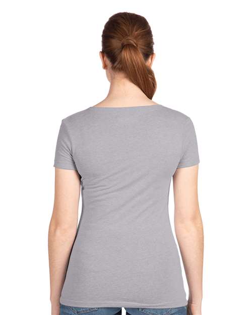 Next Level Women's Ideal V-Neck T-Shirt - 1540 Heather Grey