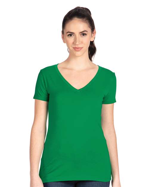Next Level Women's Ideal V-Neck T-Shirt - 1540 Kelly Green