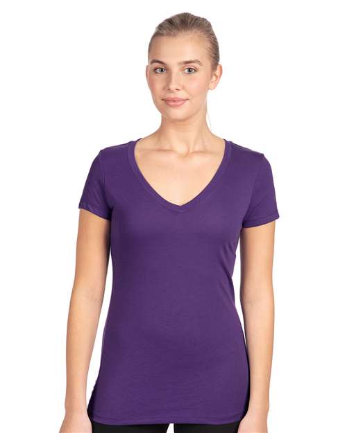 Next Level Women's Ideal V-Neck T-Shirt - 1540 Purple Rush