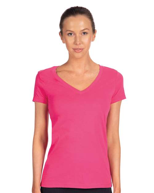 Next Level Women's Ideal V-Neck T-Shirt - 1540 Raspberry