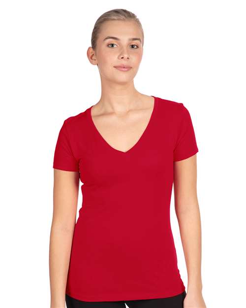 Next Level Women's Ideal V-Neck T-Shirt - 1540 Red