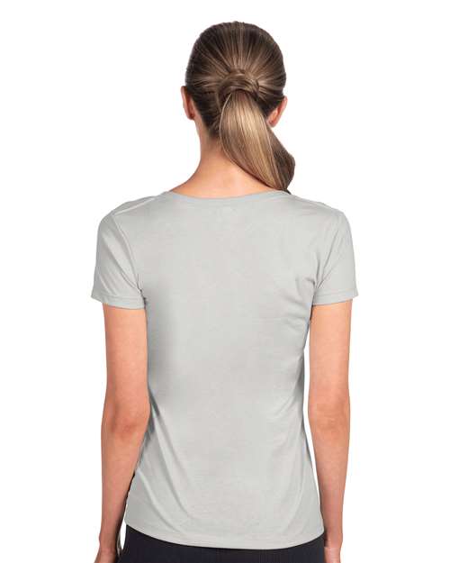 Next Level Women's Ideal V-Neck T-Shirt - 1540 Silver