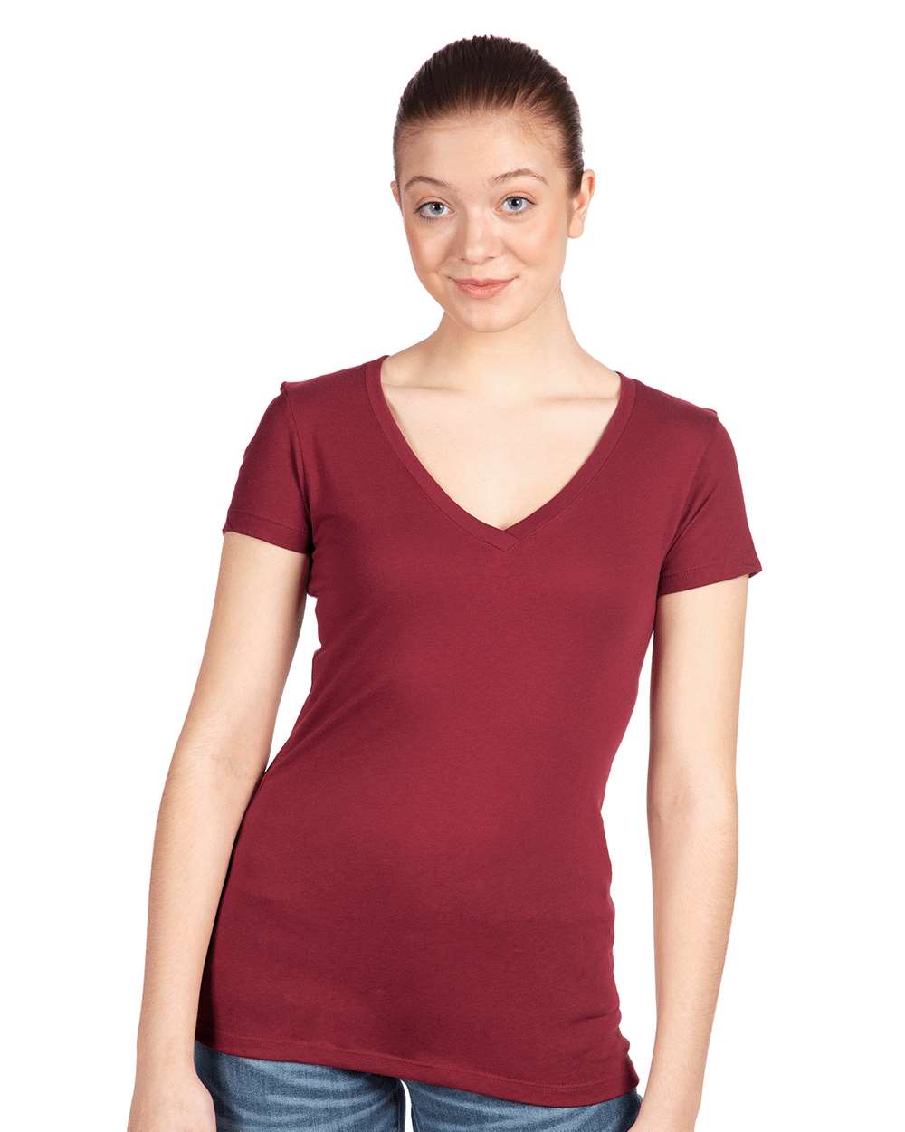 Next Level Women's Ideal V-Neck Tee - 1540 Cardinal