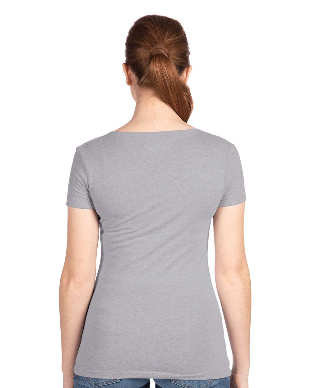 Next Level Women's Ideal V-Neck Tee - 1540 Heather Grey