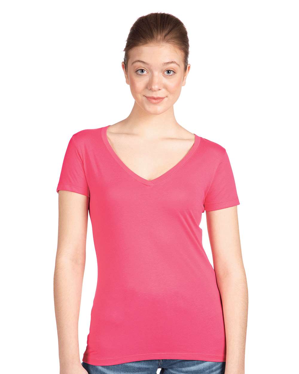 Next Level Women's Ideal V-Neck Tee - 1540 Hot Pink