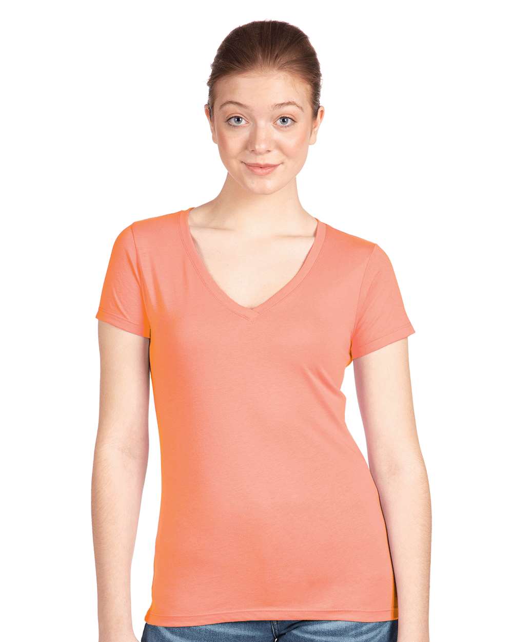 Next Level Women's Ideal V-Neck Tee - 1540 Light Orange
