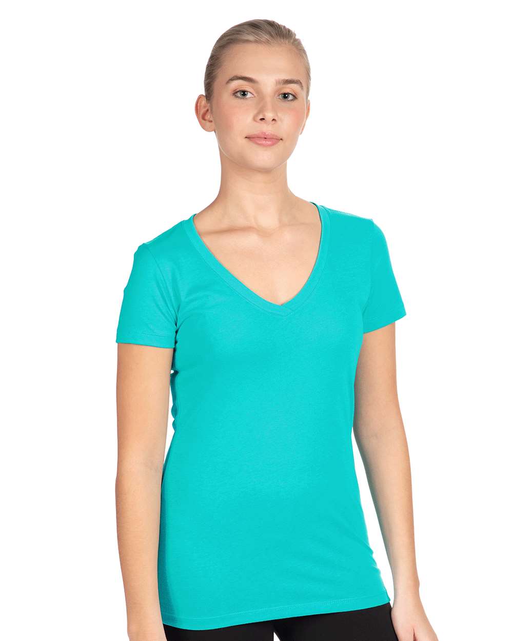 Next Level Women's Ideal V-Neck Tee - 1540 Tahiti Blue
