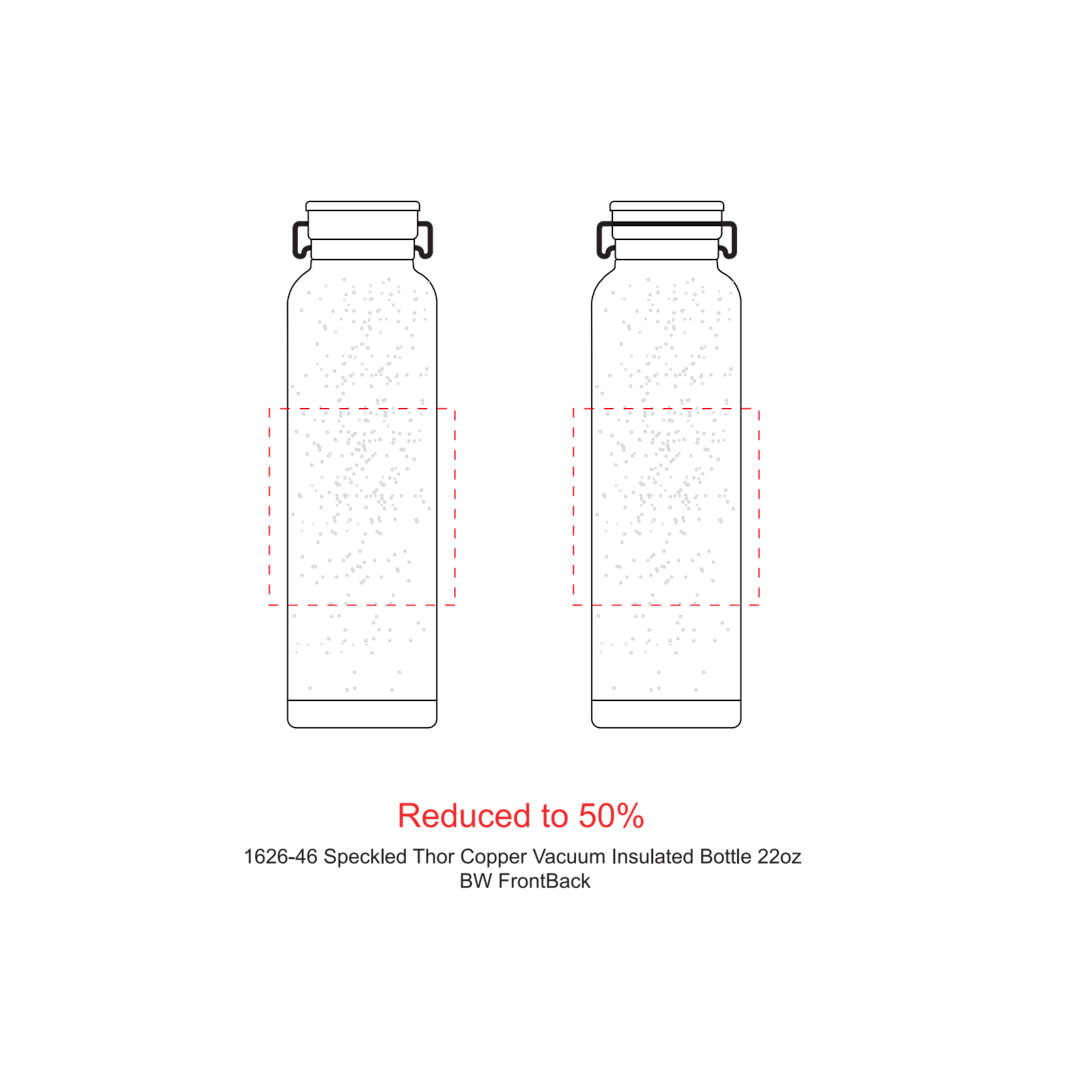 Speckled Thor Copper Vacuum Insulated Bottle 22oz - 1626-46 Black