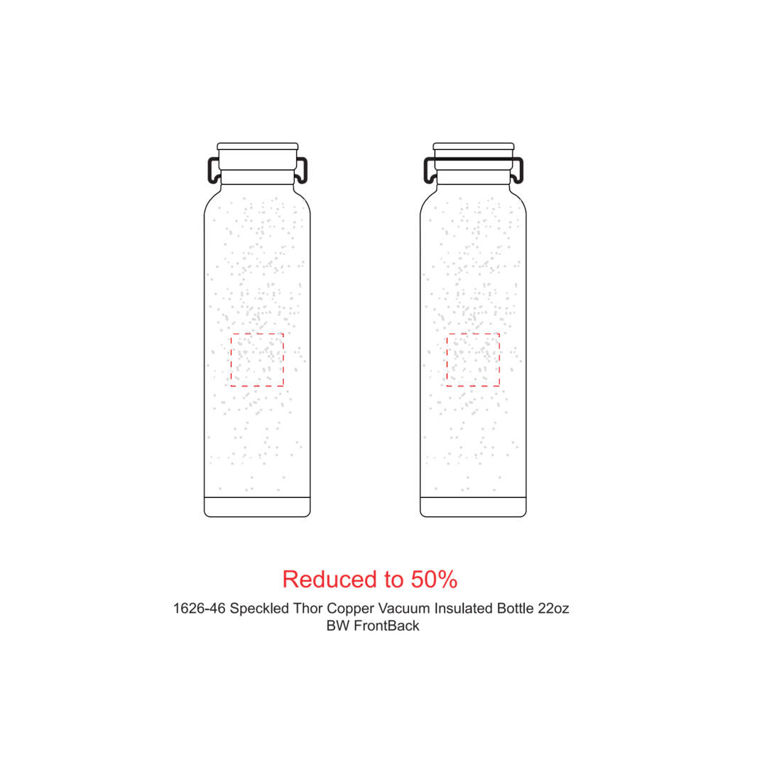 Speckled Thor Copper Vacuum Insulated Bottle 22oz - 1626-46 Black