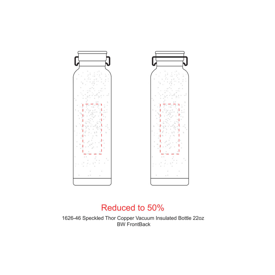 Speckled Thor Copper Vacuum Insulated Bottle 22oz - 1626-46 Black