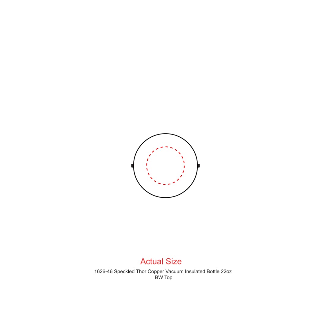 Speckled Thor Copper Vacuum Insulated Bottle 22oz - 1626-46 Black