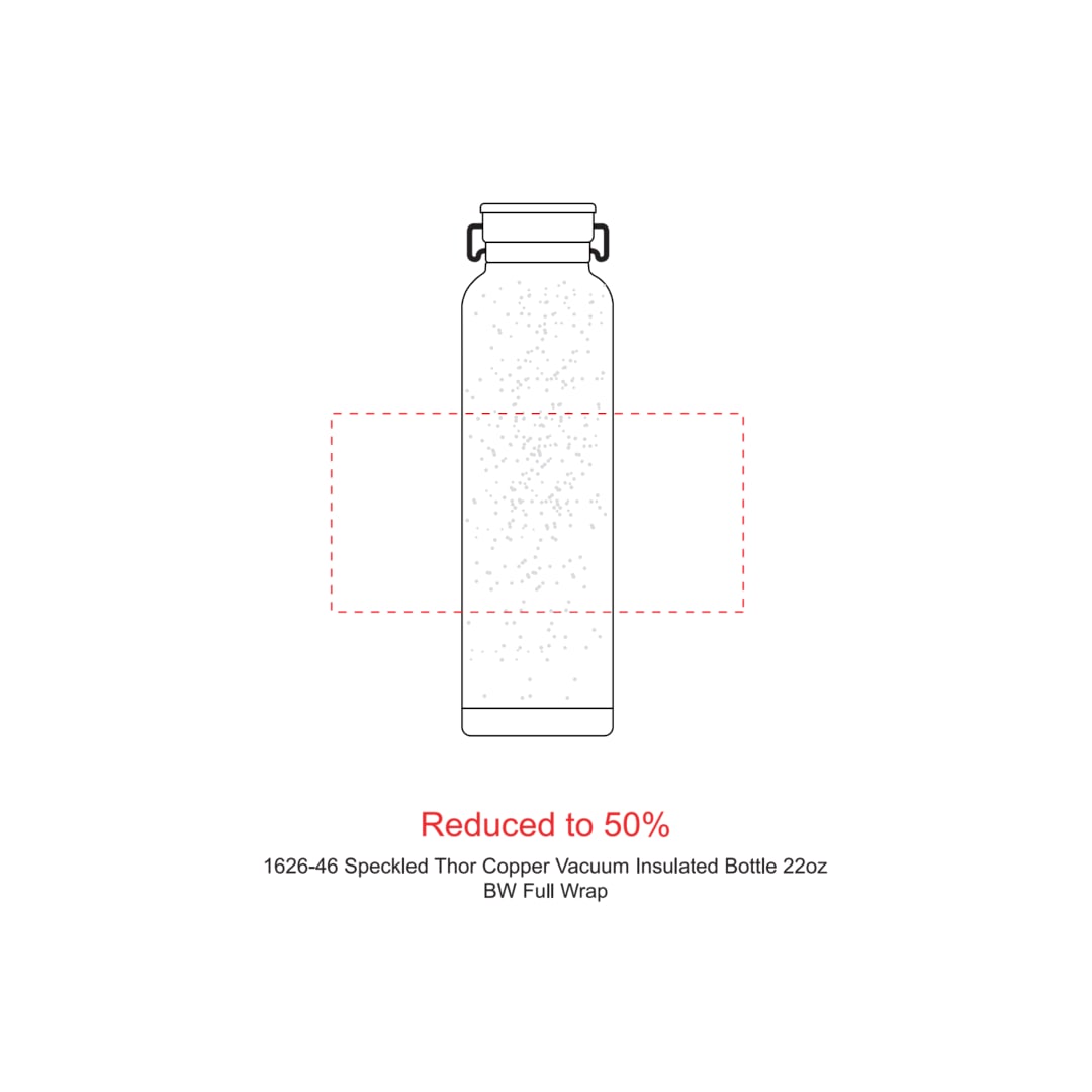 Speckled Thor Copper Vacuum Insulated Bottle 22oz - 1626-46 Black