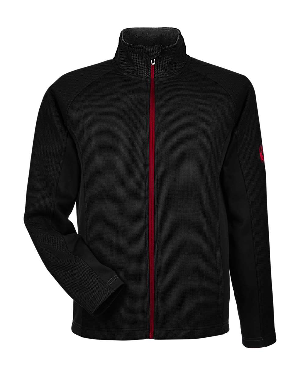 Spyder Men's Constant Full-Zip Sweater Fleece Jacket - 187330 Black- Red