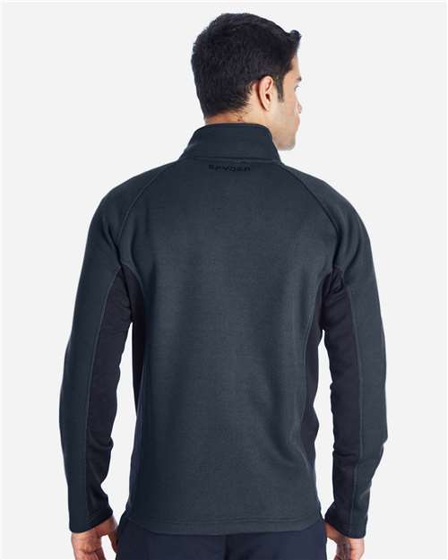 Spyder Men's Constant Full-Zip Sweater Fleece Jacket - 187330 Frontier- Black