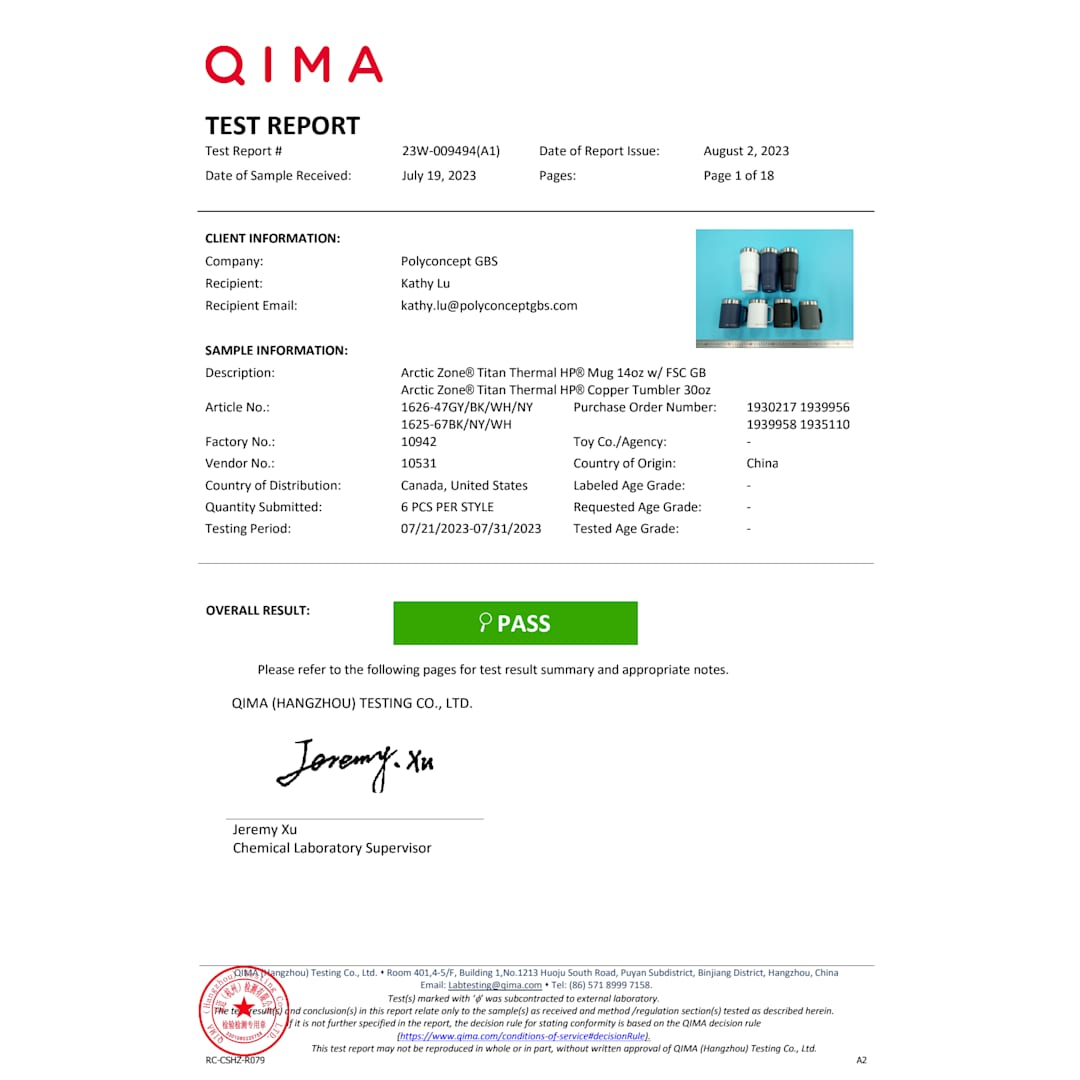 Arctic Zone Arctic Zone® Titan Thermal HP® Mug 14oz w/ FSC GB - 1626-47 Black