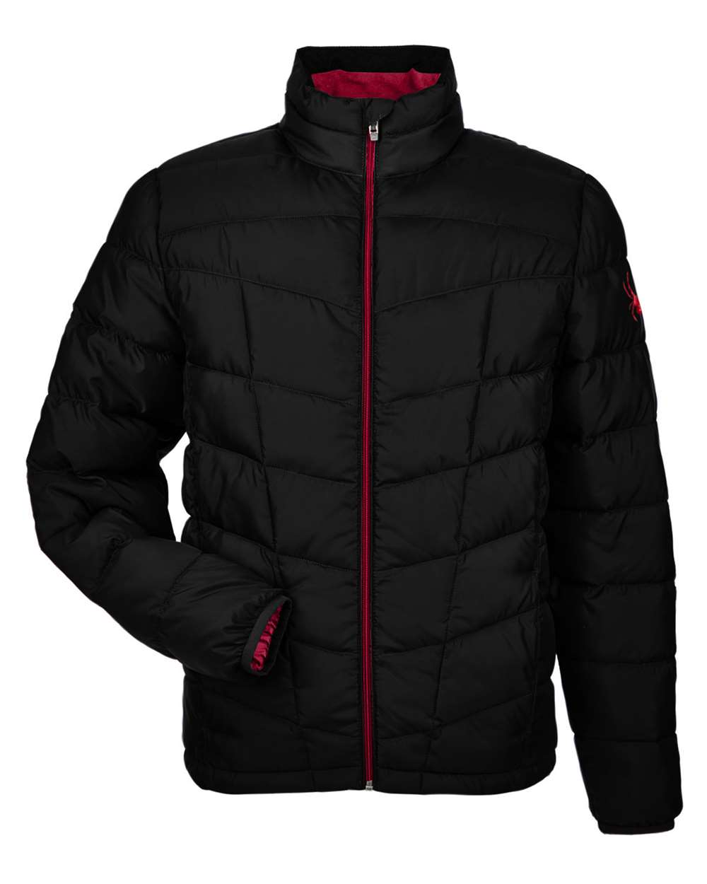 Spyder Men's Pelmo Insulated Puffer Jacket - 187333 Black- Red