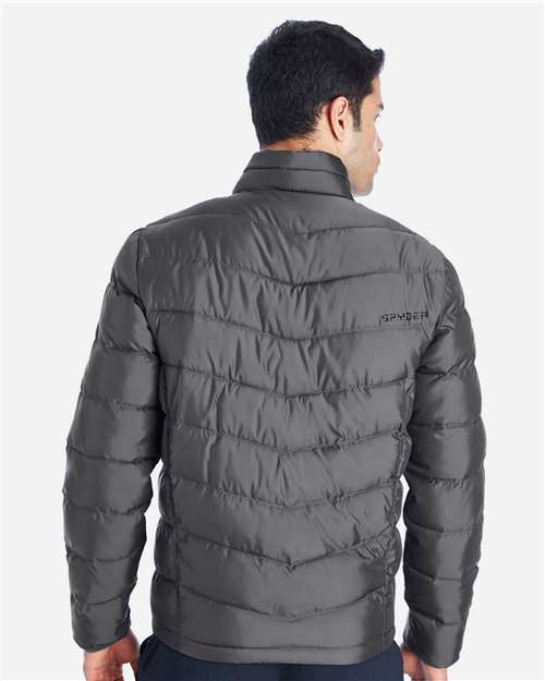 Spyder Men's Pelmo Insulated Puffer Jacket - 187333 Polar- Black