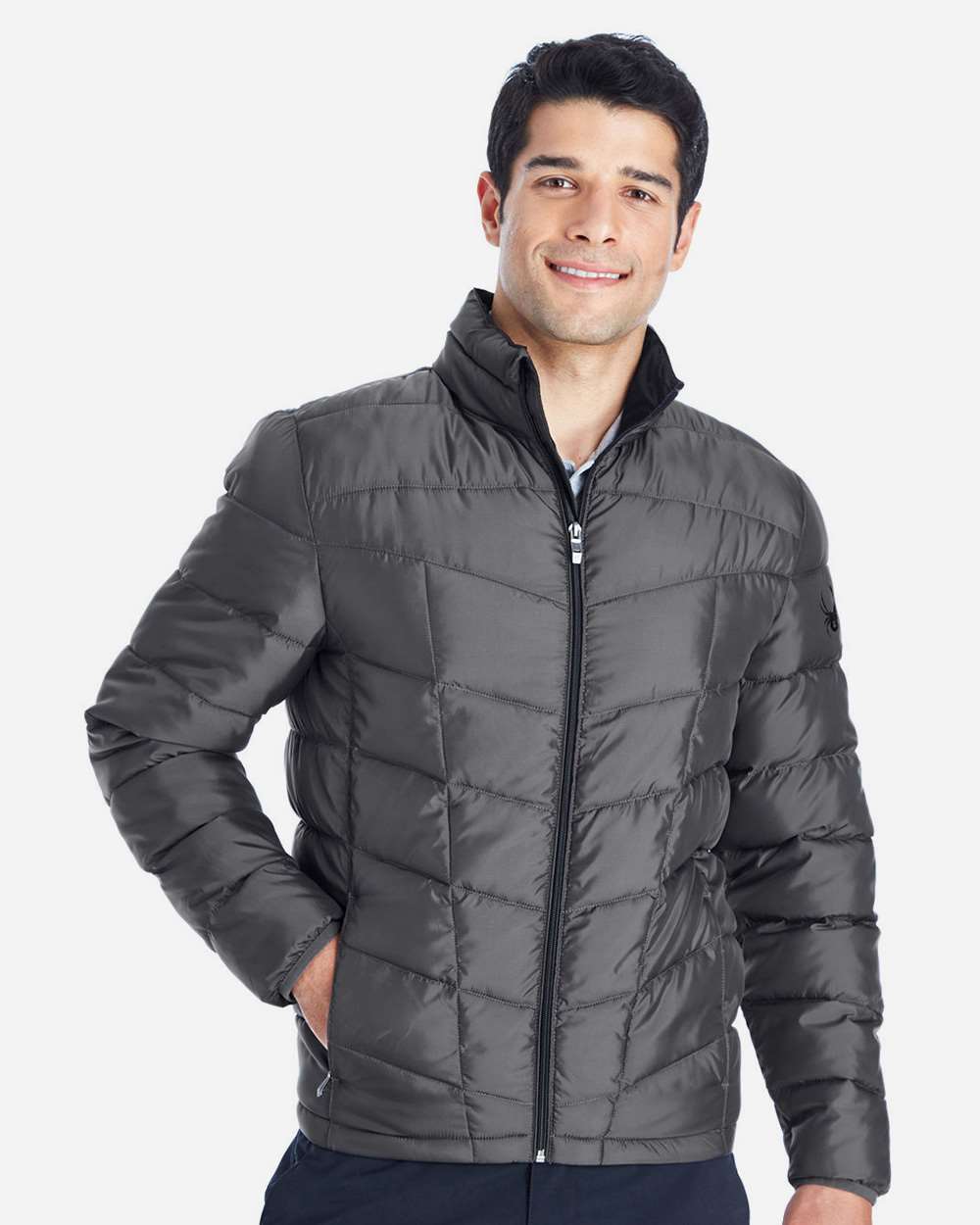 Spyder Men's Pelmo Insulated Puffer Jacket - 187333 Polar- Black