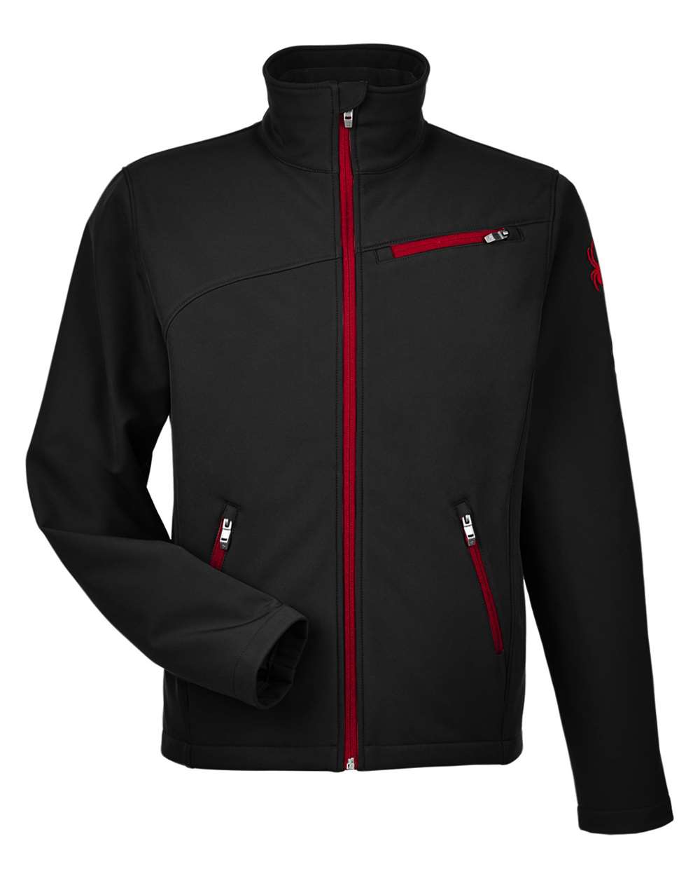 Spyder Men's Transport Soft Shell Jacket - 187334 Black- Red