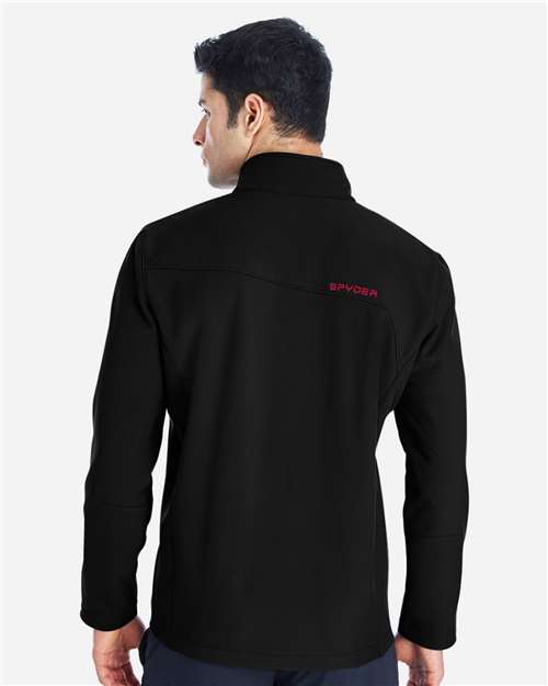 Spyder Men's Transport Soft Shell Jacket - 187334 Black- Red