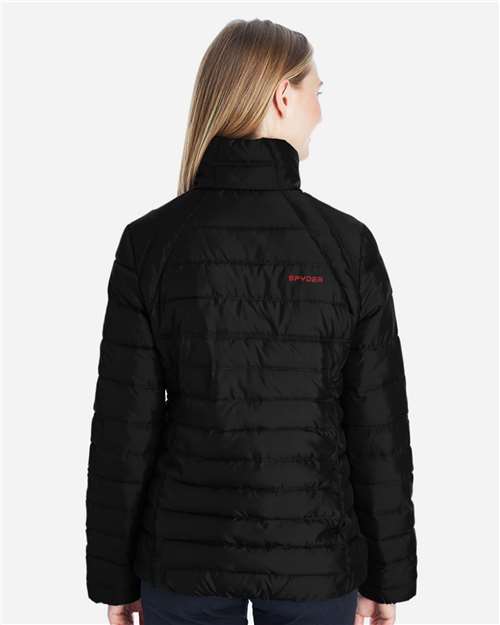 Spyder Women's Insulated Puffer Jacket - 187336 Black- Red