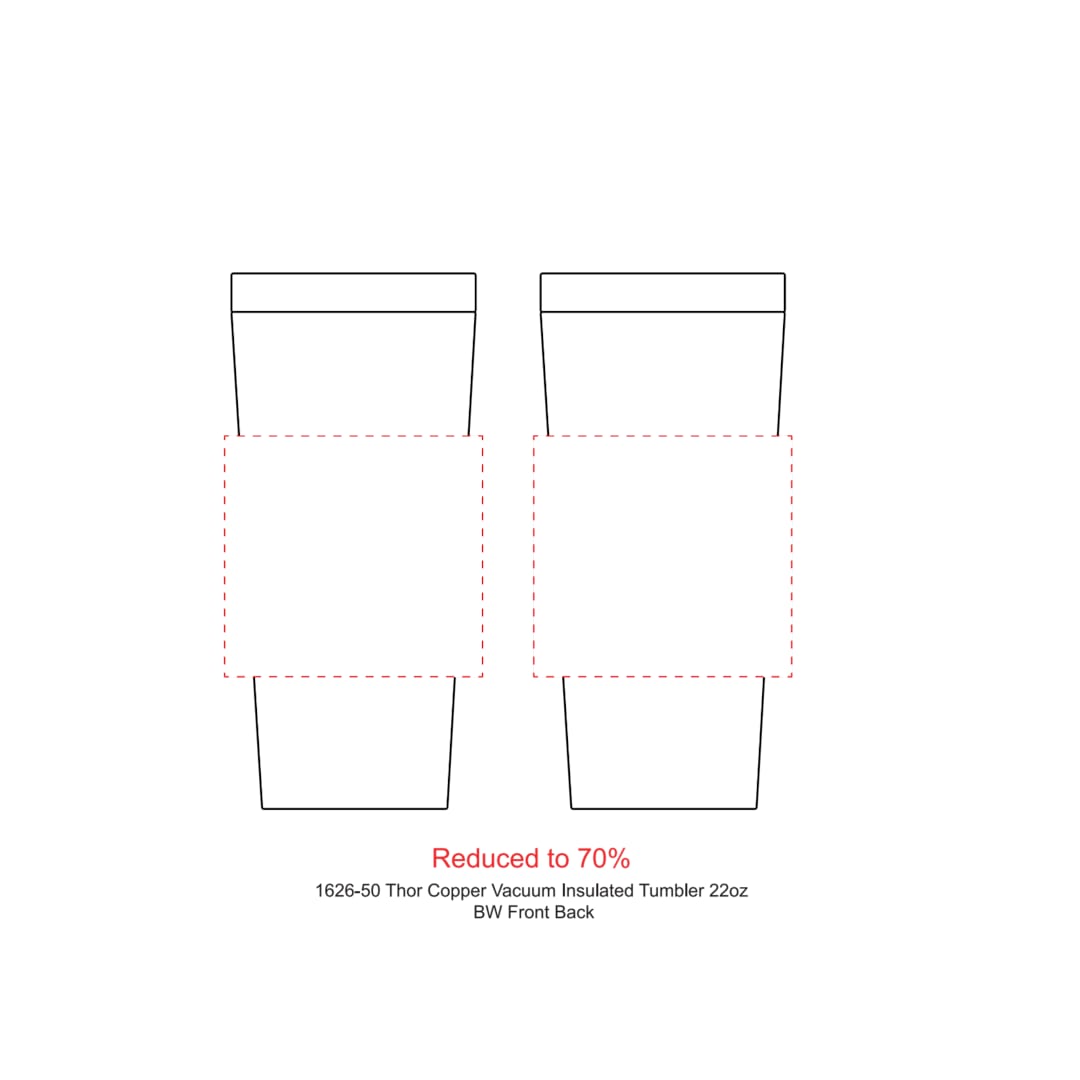 Thor Copper Vacuum Insulated Tumbler 22oz - 1626-50 Black