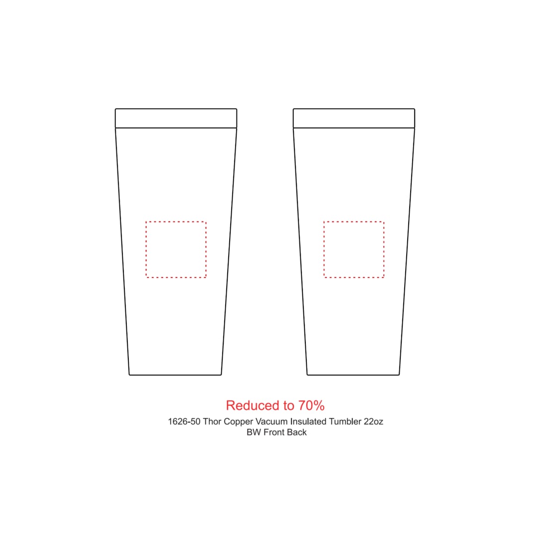 Thor Copper Vacuum Insulated Tumbler 22oz - 1626-50 Black