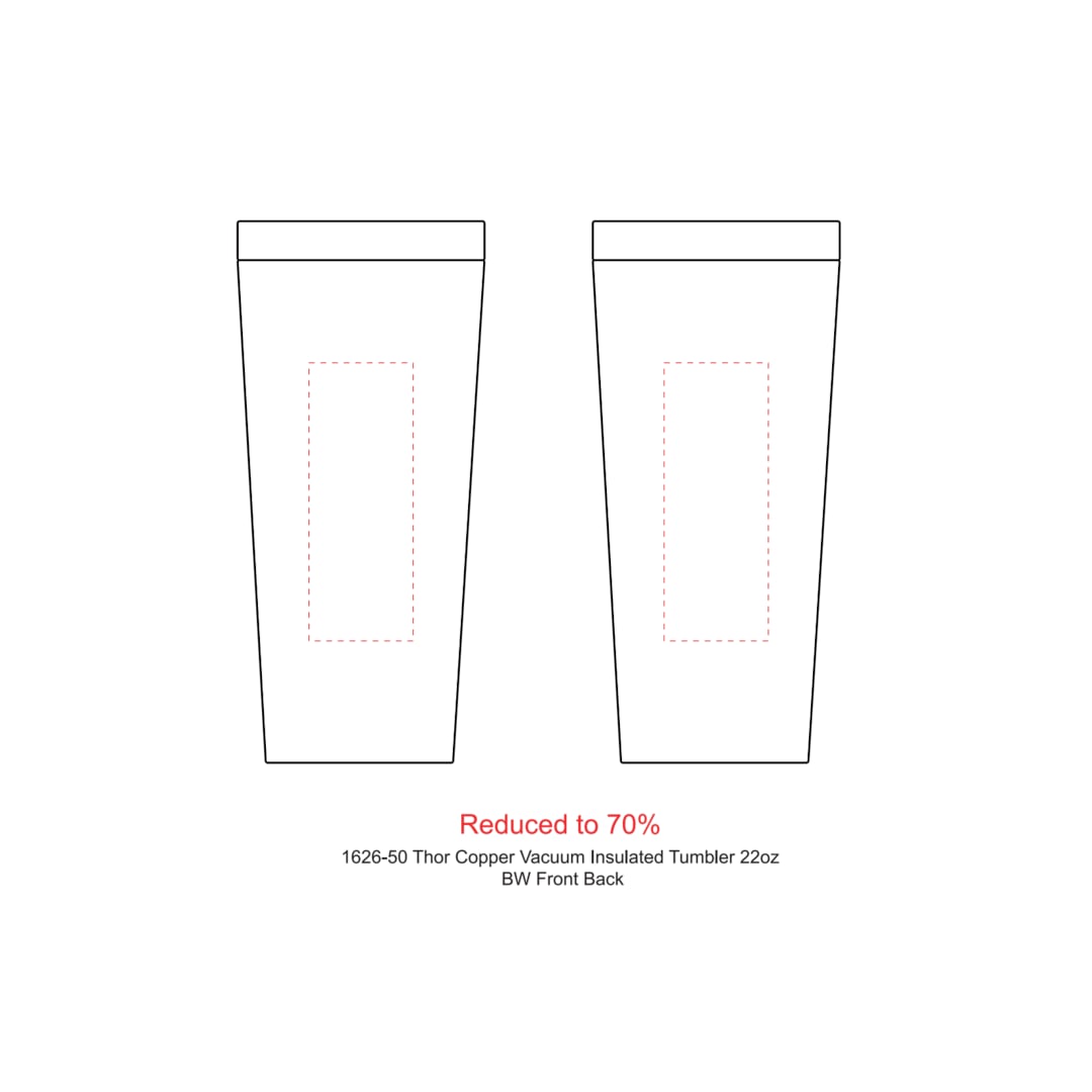 Thor Copper Vacuum Insulated Tumbler 22oz - 1626-50 Black