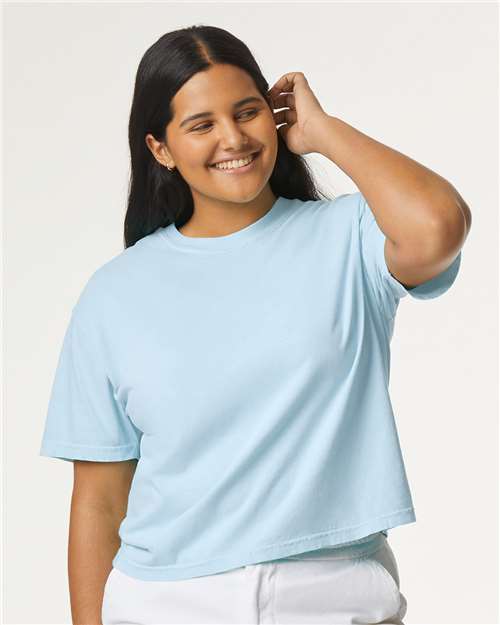 Comfort Colors Women's Garment-Dyed Heavyweight Boxy T-Shirt - 3023CL Chambray