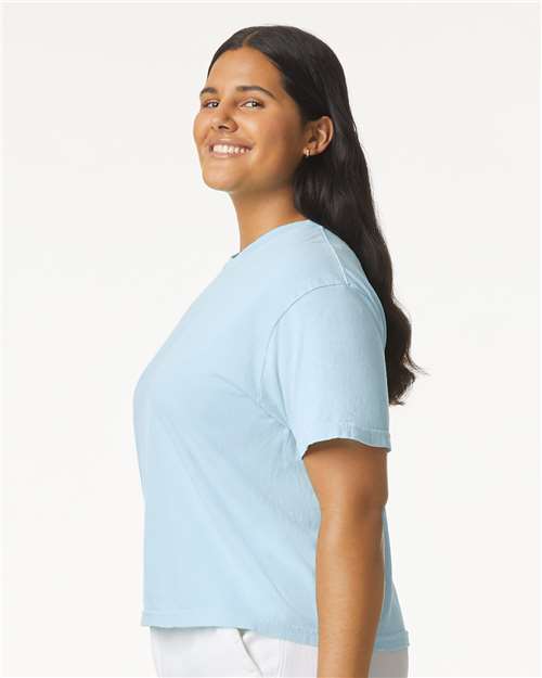 Comfort Colors Women's Garment-Dyed Heavyweight Boxy T-Shirt - 3023CL Chambray