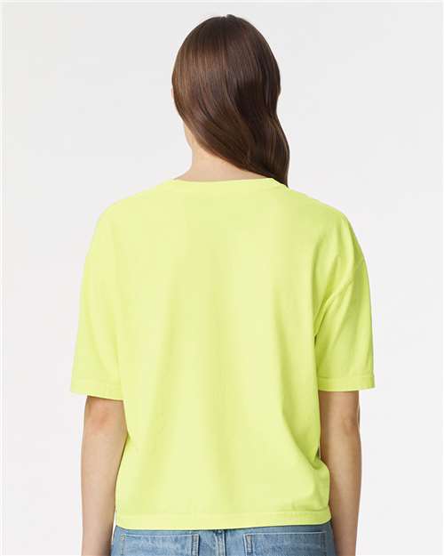 Comfort Colors Women's Garment-Dyed Heavyweight Boxy T-Shirt - 3023CL Neon Lemon