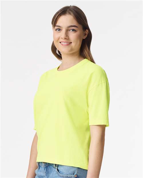 Comfort Colors Women's Garment-Dyed Heavyweight Boxy T-Shirt - 3023CL Neon Lemon