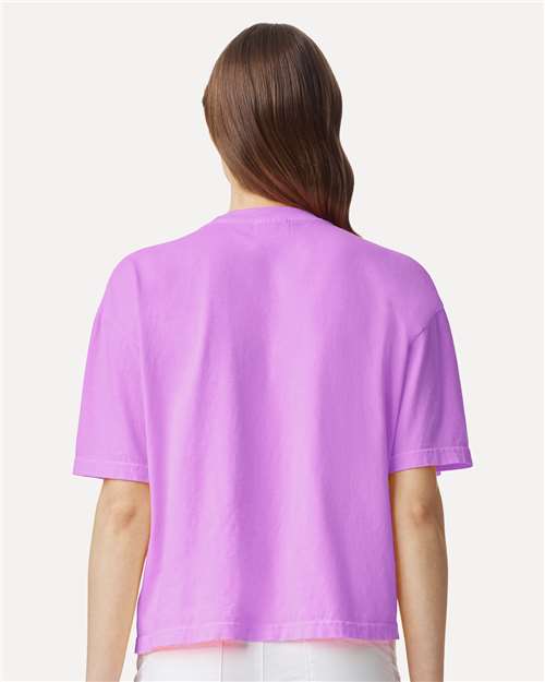 Comfort Colors Women's Garment-Dyed Heavyweight Boxy T-Shirt - 3023CL Neon Violet