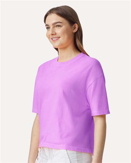 Comfort Colors Women's Garment-Dyed Heavyweight Boxy T-Shirt - 3023CL Neon Violet