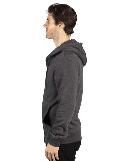 Threadfast Apparel Unisex Fleece Full-Zip Hooded Sweatshirt - 320Z Charcoal Heather