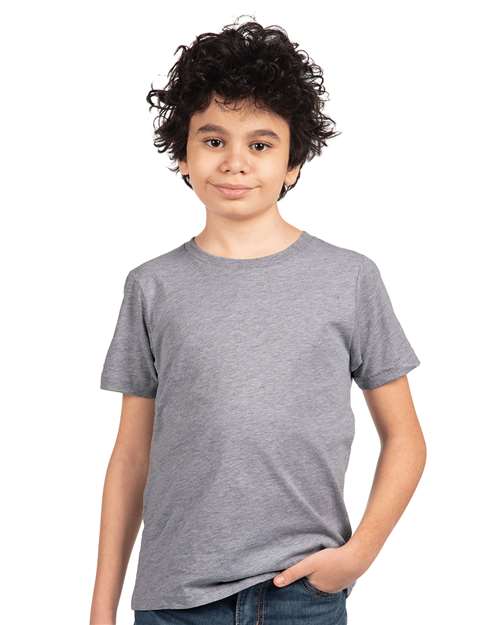 Next Level Youth Cotton T-Shirt - 3310 - 3310B Heather Grey