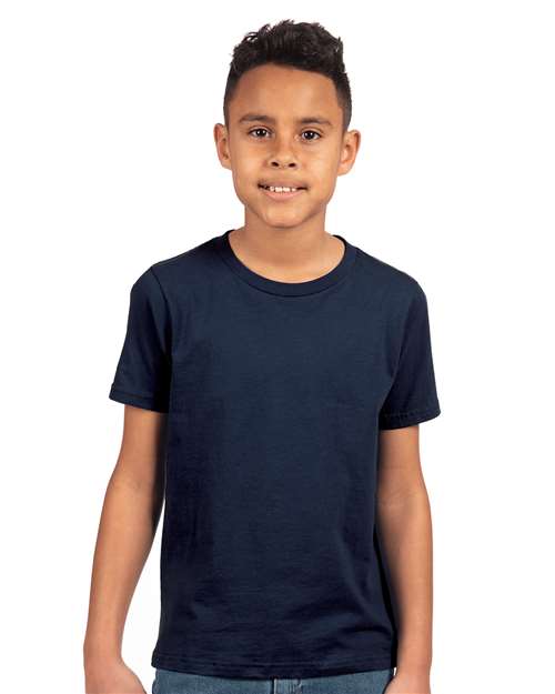 Next Level Youth Cotton T-Shirt - 3310 - 3310B Midnight Navy