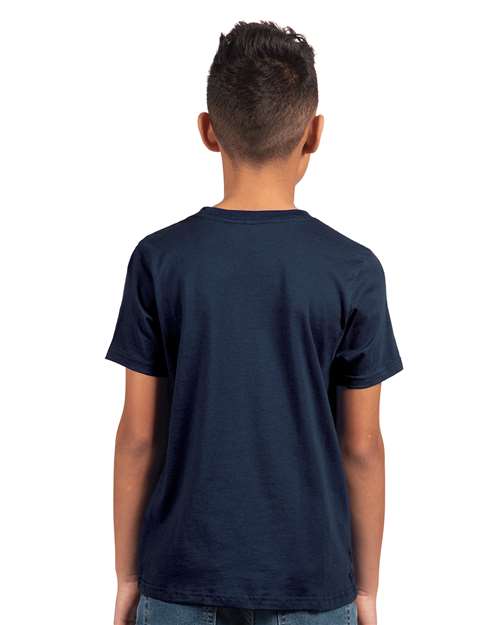 Next Level Youth Cotton T-Shirt - 3310 - 3310B Midnight Navy