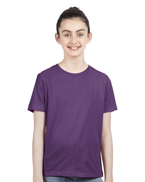Next Level Youth Cotton T-Shirt - 3310 - 3310B Purple Rush