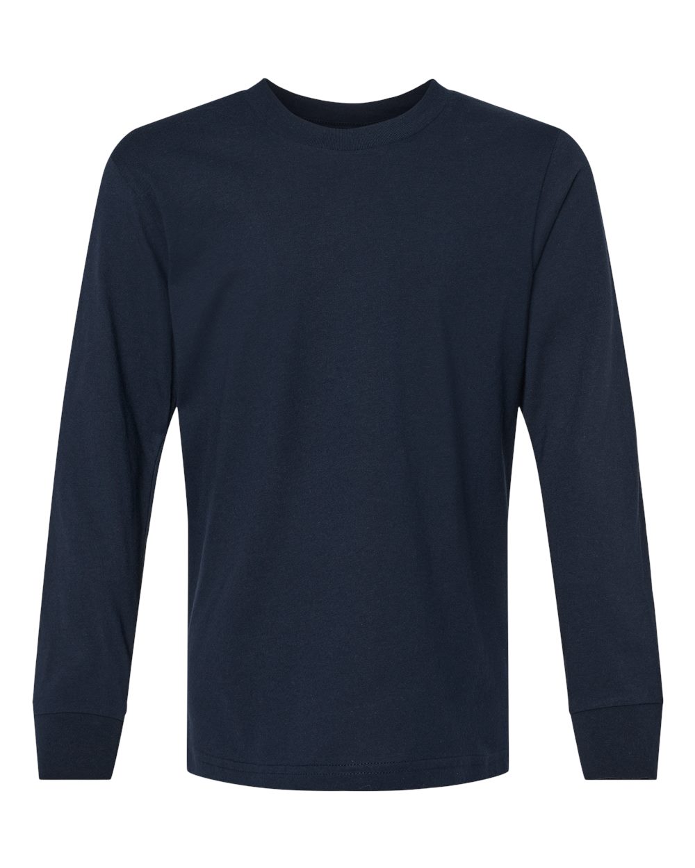 Next Level Youth Cotton Long Sleeve T-Shirt - 3311 - 3311N Midnight Navy