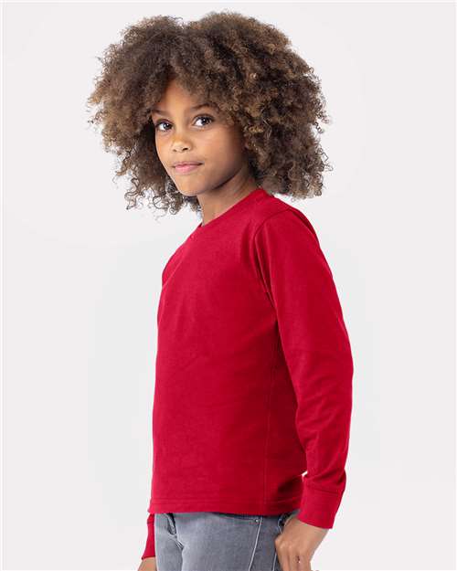 Next Level Youth Cotton Long Sleeve T-Shirt - 3311 - 3311N Red