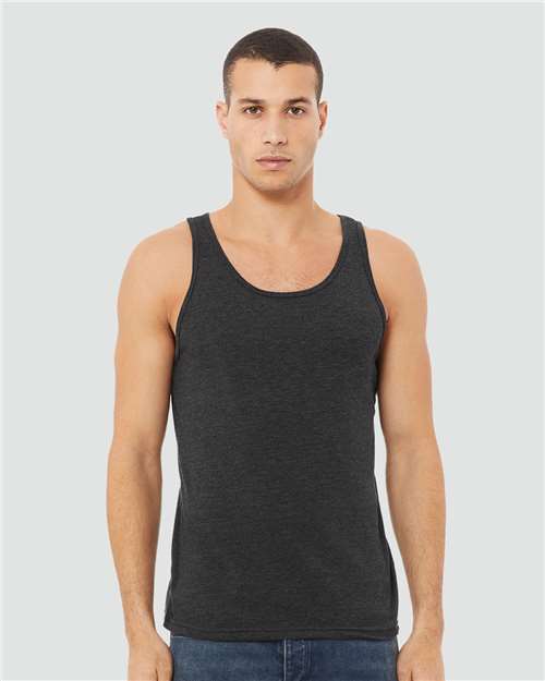 BELLA + CANVAS Unisex Heather CVC Tank - 3480CVC Dark Grey Heather