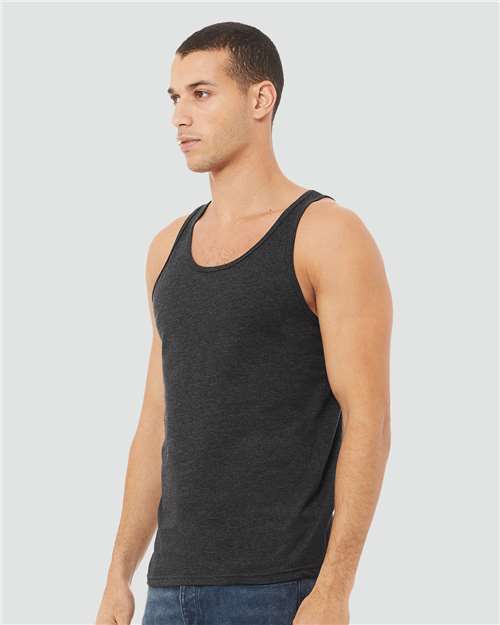BELLA + CANVAS Unisex Heather CVC Tank - 3480CVC Dark Grey Heather