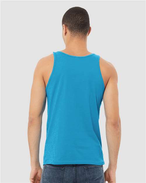 BELLA + CANVAS Unisex Heather CVC Tank - 3480CVC Neon Blue