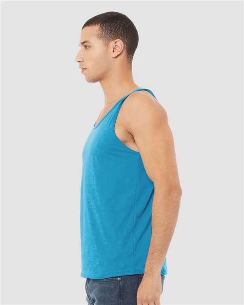 BELLA + CANVAS Unisex Heather CVC Tank - 3480CVC Neon Blue