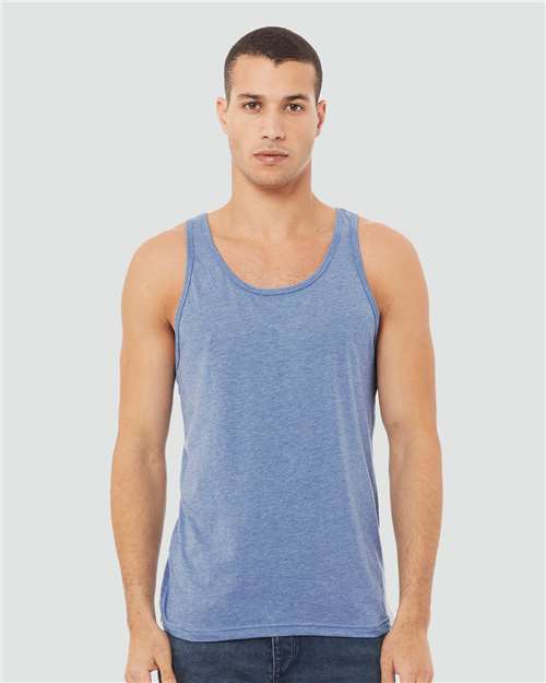 BELLA + CANVAS Unisex Triblend Tank - 3484 Blue Triblend