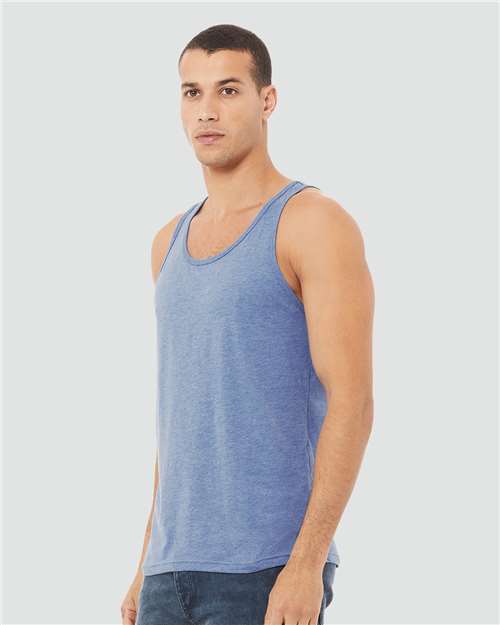 BELLA + CANVAS Unisex Triblend Tank - 3484 Blue Triblend